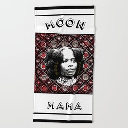 Kɔtkɔɔ - Moon Mama Series  Beach Towel