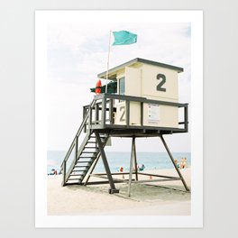 Lifeguard Station in Laguna Beach Art Print