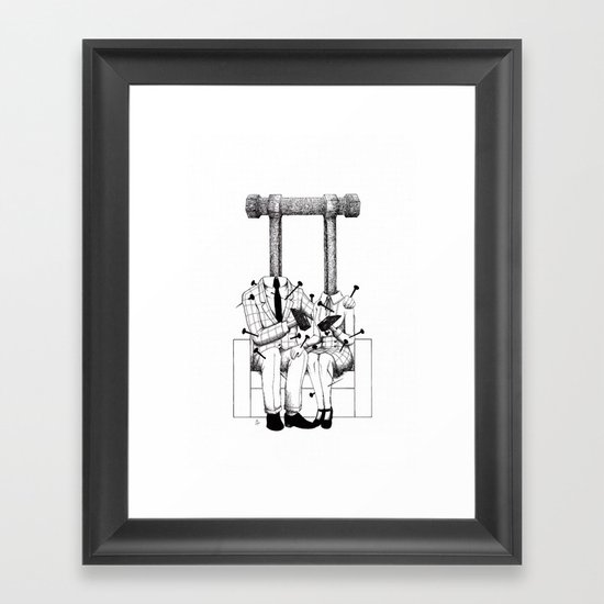 Love (one hand to caress and the other one to hurt) Framed Art Print