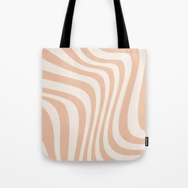 Retro Liquid Swirl Blush Tote Bag