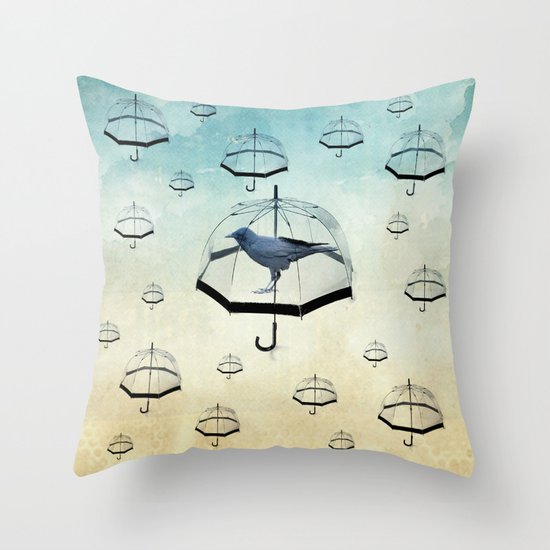 raven rain Throw Pillow