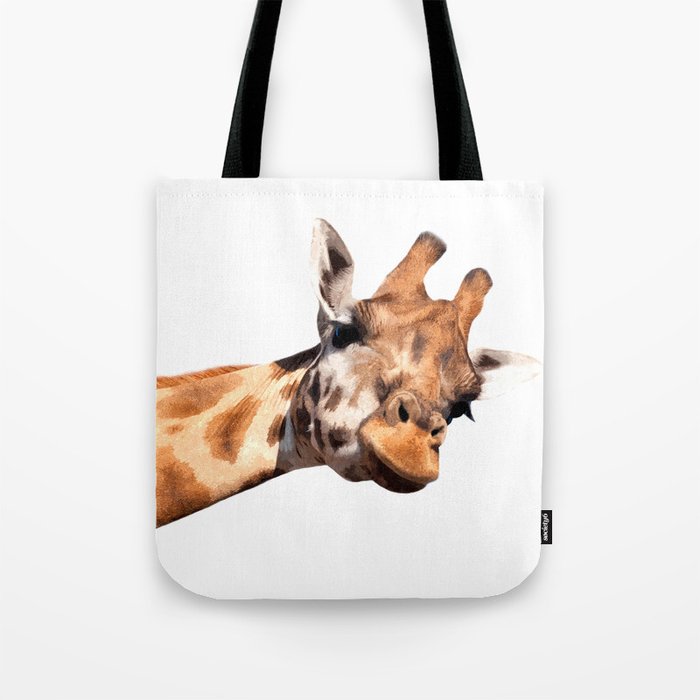 Giraffe portrait Tote Bag
