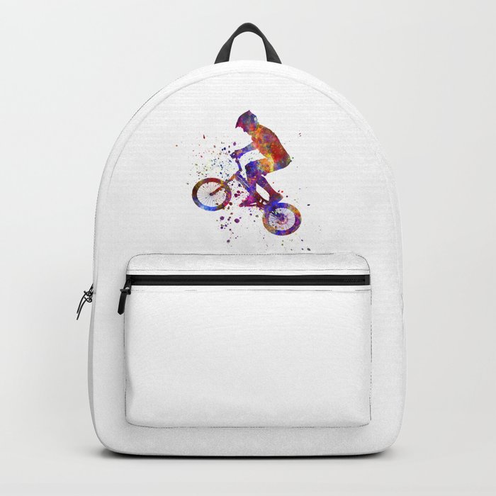 Watercolor bmx rider Backpack