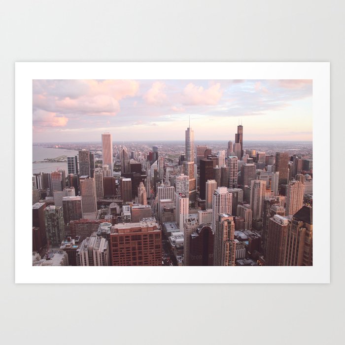 Downtown Chicago Skyline, Fine Art Photography Art Print by Wanderlust