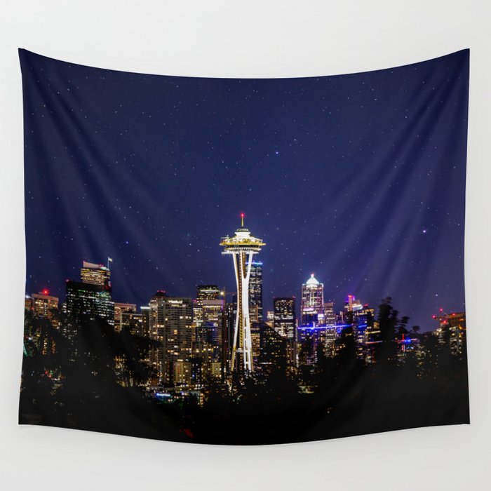 Seattle Space Needle Wall Tapestry