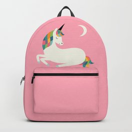 Unicorn Happiness Backpack | Dream, Kids, Vector, Design, Moonlight, Universe, Rainbow, Nursery, Animal, Moon 