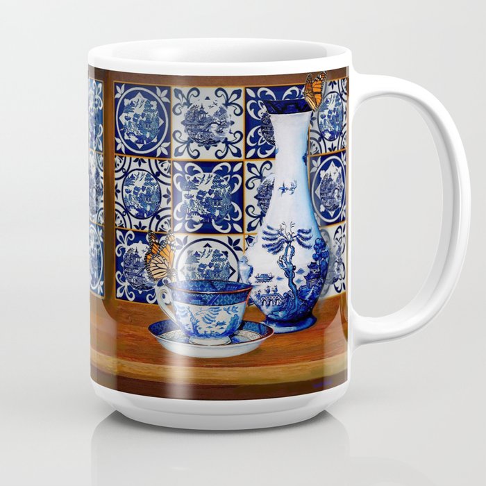 Blue Willow Stillife Coffee Mug by LindaWexlerArt Society6