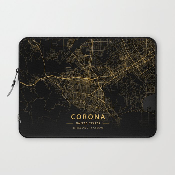 Corona, United States - Gold Laptop Sleeve