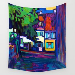 Wassily Kandinsky Houses in the Obermarkt at Murnau Wall Tapestry