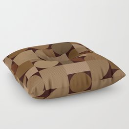 Retro Geometric Abstract Art Coffee Floor Pillow