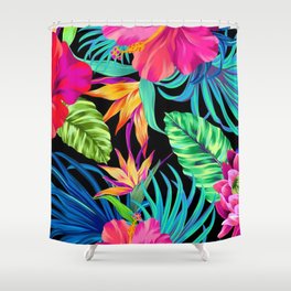 Drive You Mad Hibiscus Pattern Shower Curtain