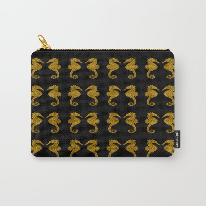 Symmetrical Seahorses Pattern Carry-All Pouch