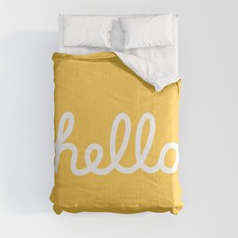 Hello: The Macintosh Office (Yellow) Comforter