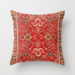 Isfahan Antique Persian Carpet Print Throw Pillow