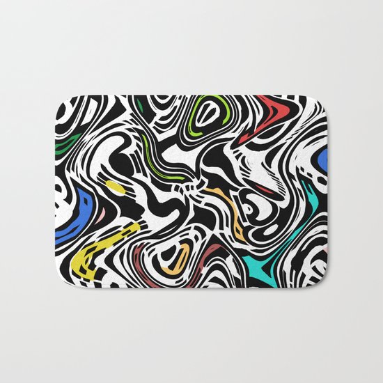 Trippy Urban Cat Bath Mat