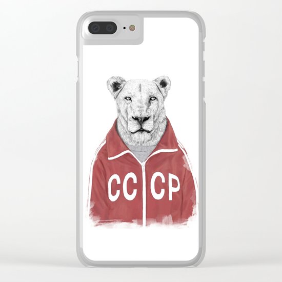 Soviet lion Clear iPhone Case