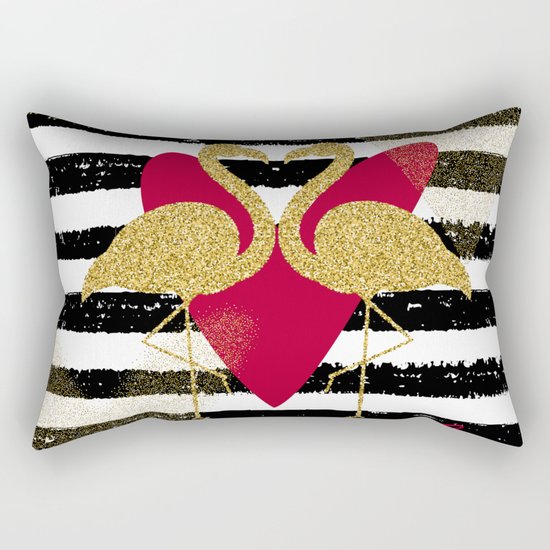Love Flamingos Rectangular Pillow