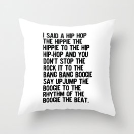 Multicolor Dance Street Graffiti Breakdance Music Club Gift Funny Hip Hop Legends Artists Rap Rapper Musician DJ Urban Throw Pillow 18x18