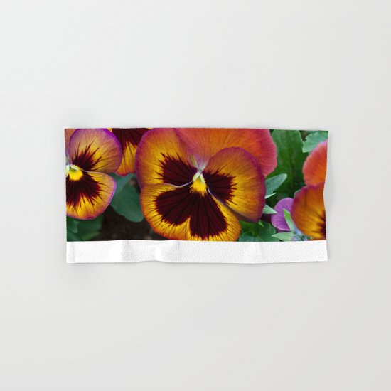 Pansy Painted Hand & Bath Towel