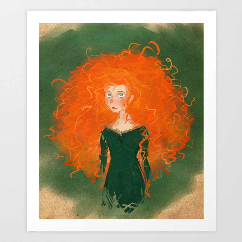 Merida From Brave Pixar Disney Art Print By Delusionmaker