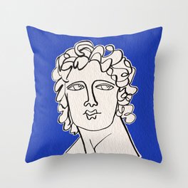 Alexander the Great statue Throw Pillow