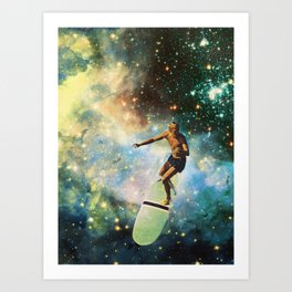 Cosmic Surfer Art Print