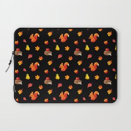 Hedgehog,squirrel,autumn pattern  Laptop Sleeve