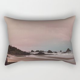 Oregon Sunset - Coastal Nature, Landscape Photography Rectangular Pillow