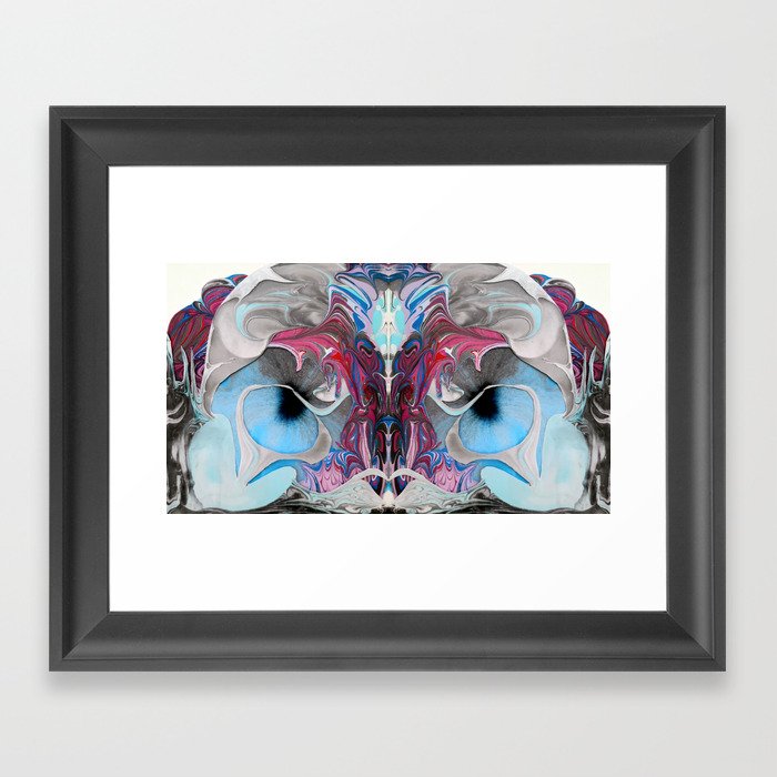 The turquoise gaze Framed Art Print