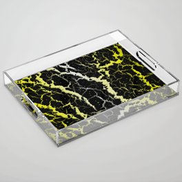 Cracked Space Lava - Yellow/White Acrylic Tray