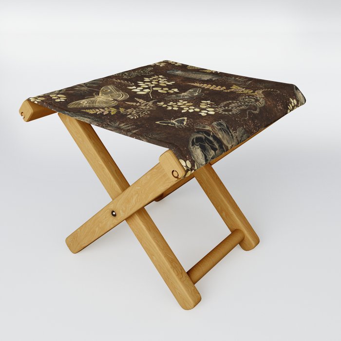 Night in The Wood,  Goblincore pattern  Folding Stool