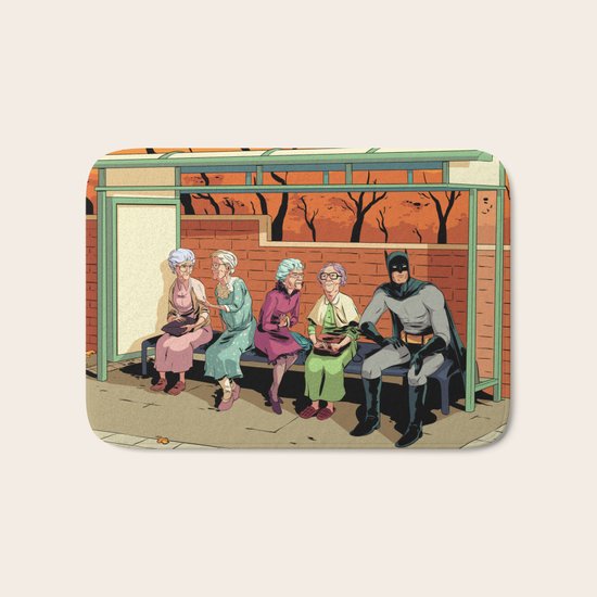 Nanna nanna bat man Bath Mat
