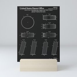 Hockey Puck Patent - Black Mini Art Print