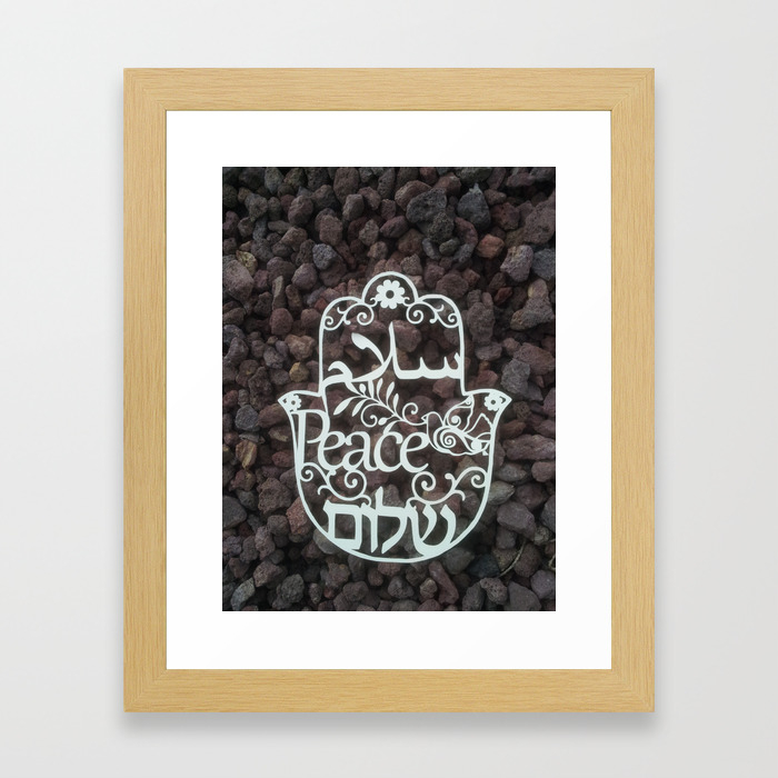 Hamsa Paper Cut Peace In 3 Languages Hebrew Arabic And English