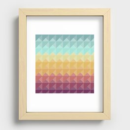 Retro Triangles Recessed Framed Print