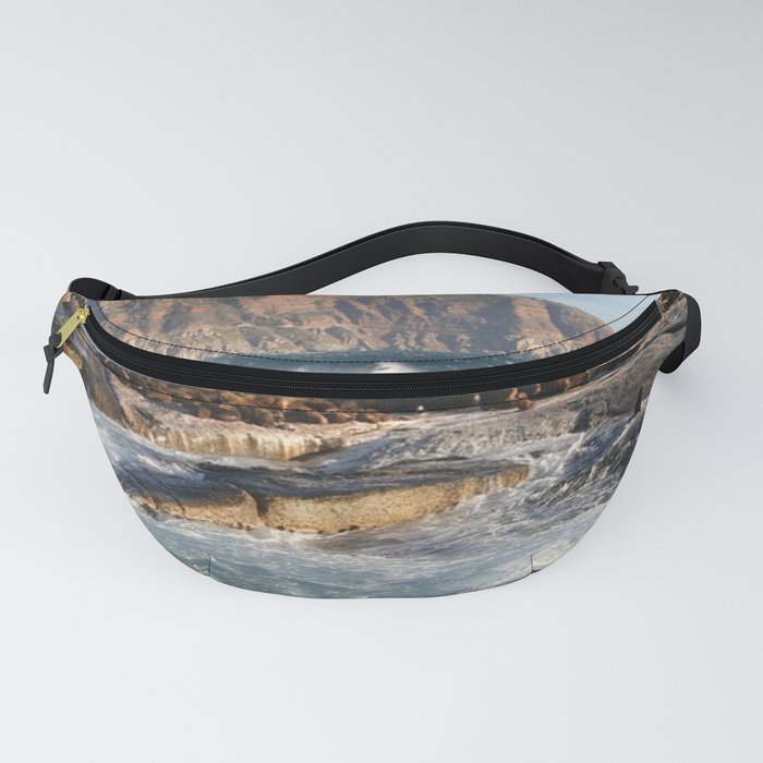 South Africa Photography - Ocean Waves Hitting The Rocks Fanny Pack