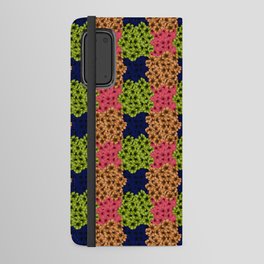Floral Checkerboard in Neon Pastel Android Wallet Case