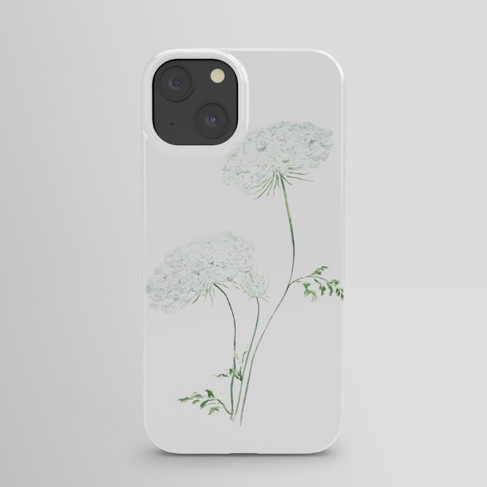 Queen Ann's Lace watercolor painting iPhone Case