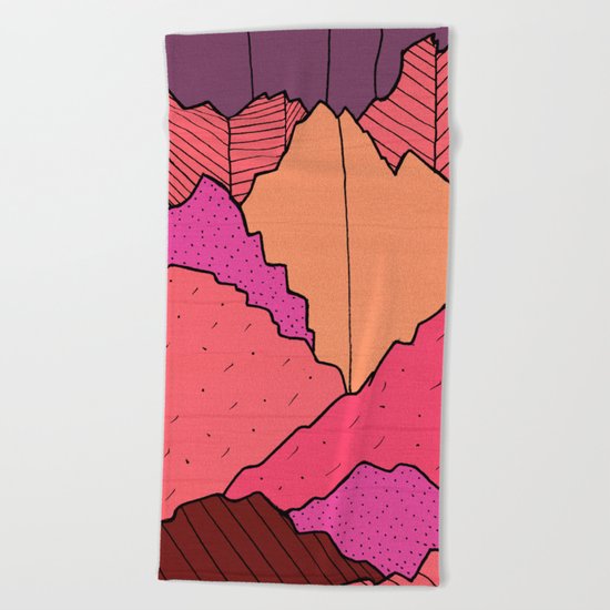 Mountain Cliffs Beach Towel