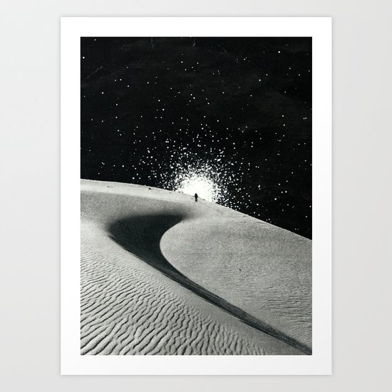Un tizio che non ha capito che quelle luci non sono un buon segno Art Print