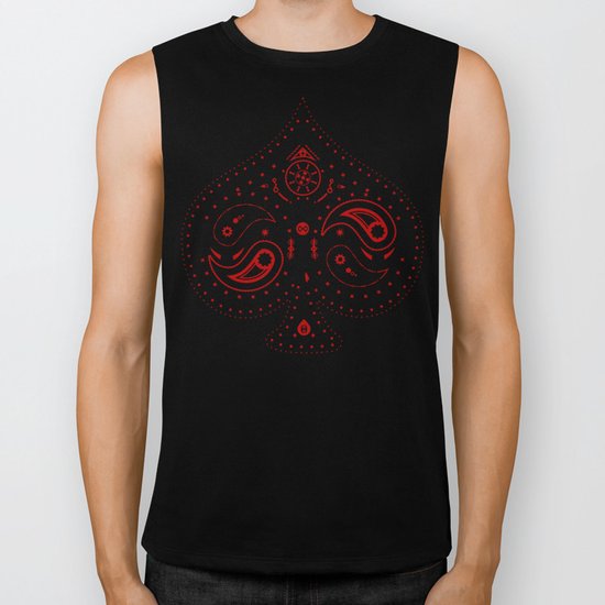 83 Drops - Spades (Red & Black) Biker Tank