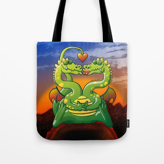 Dragons Madly in Love Tote Bag