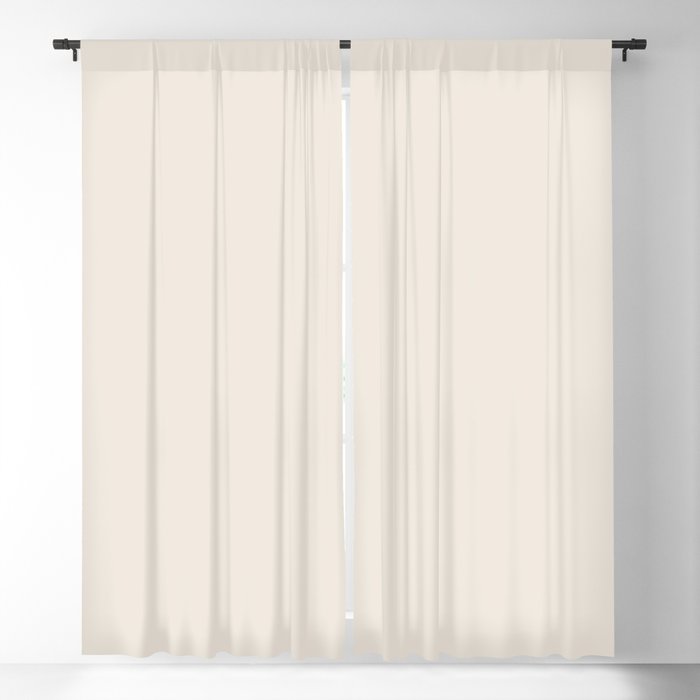 Off White Ivory Bone Cream Solid Color Pairs PPG Percale PPG1083-1 - All One Single Shade Hue Colour Blackout Curtain