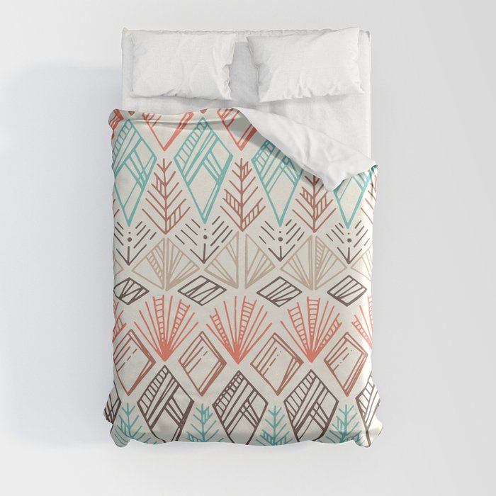 Boho Ethnic Pattern Duvet Cover by Rose Gold Society6