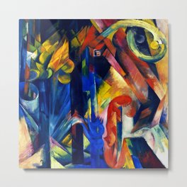 Franz Marc "Forest with squirrel" Metal Print