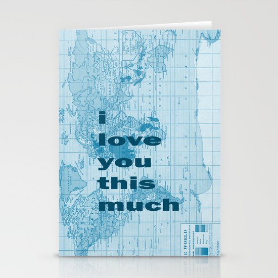 i love you this much Stationery Cards