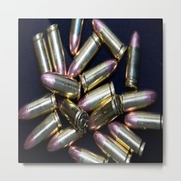 Cluster of 9mm Ammo Metal Print | Closeup, Ammo, Color, Ammunition, Luger, Macro, Cluster, Shiny, Photo, 9Mm 