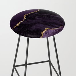 Purple and Gold Agate Bar Stool
