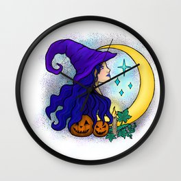 Witchy night Wall Clock