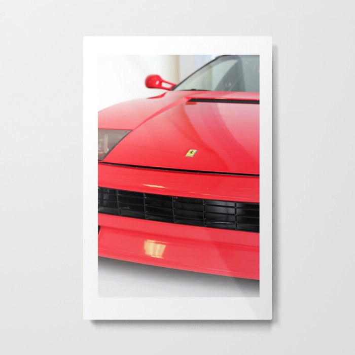 Ferrari Print by K Maono Metal Print